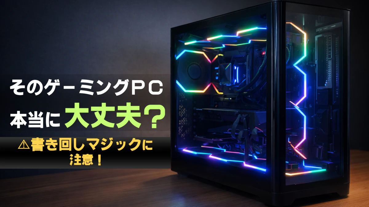 メルカリのゲーミングPCの見分け方 書き回しマジックに注意